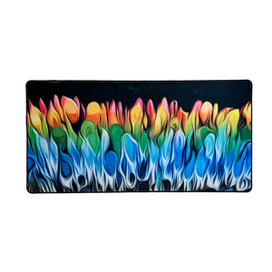 colorful desk mat on white background